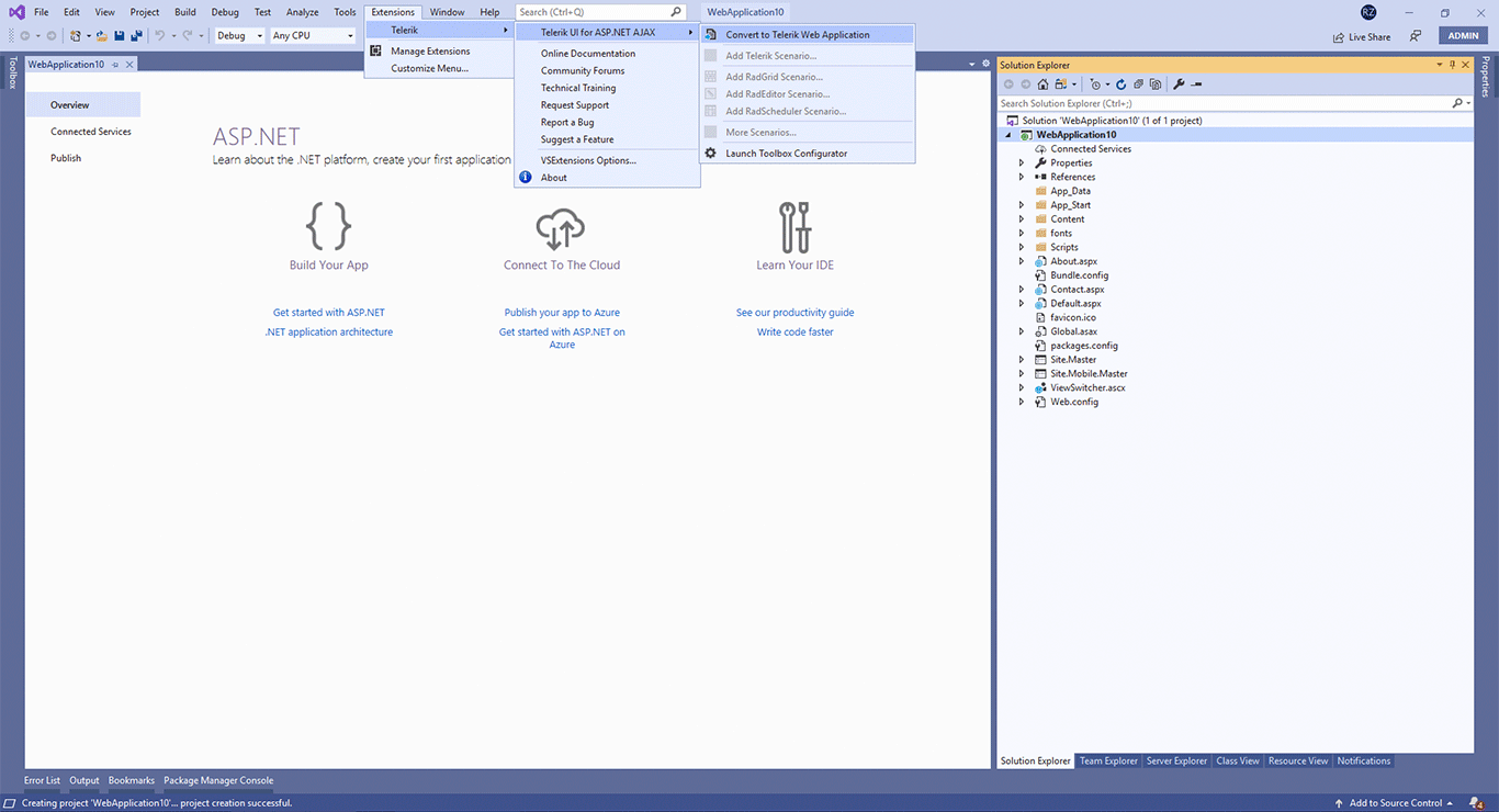 visual studio package manager console hangs
